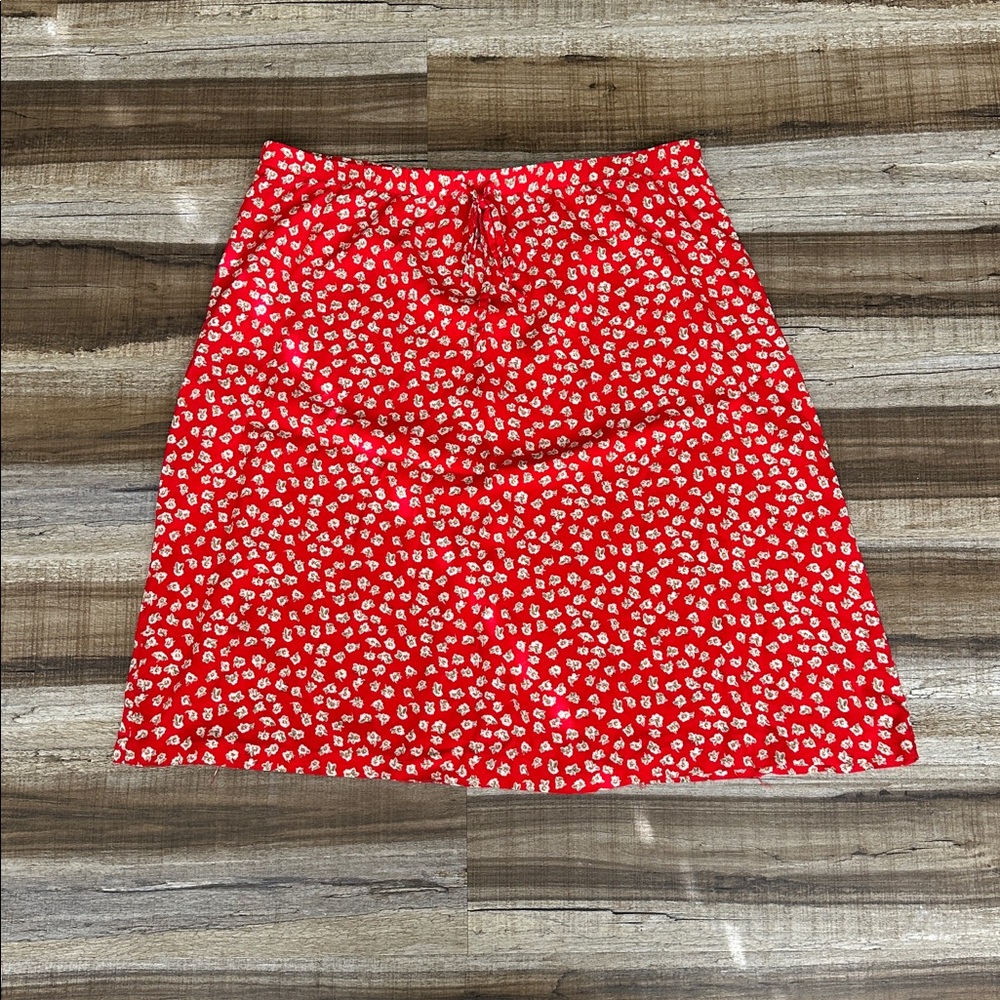 Vintage Sag Harbor Floral Midi Skirt